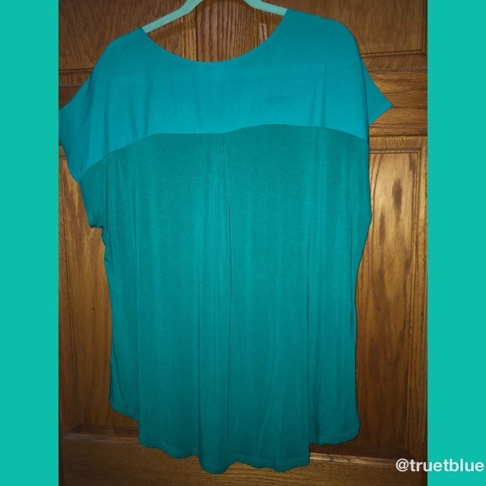 Adrienne Vittadini Teal Top Sz XXL - Picture 5 of 8
